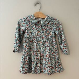 $14 ADD ON Little Co. Green Floral Dress Collar 24M Zara H&M Janie and Jack‎